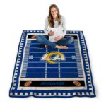 los angeles rams football field blue blanket high quality