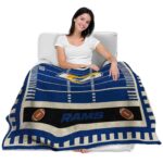 los angeles rams football field blue blanket latest model