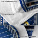 los angeles rams football field blue blanket premium grade