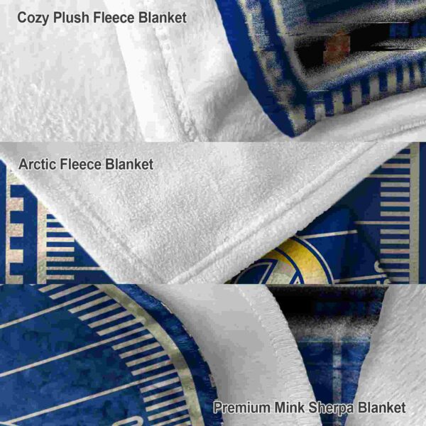los angeles rams football field blue blanket premium grade
