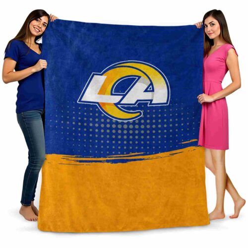 los angeles rams gradient dots blue blanket fashion forward
