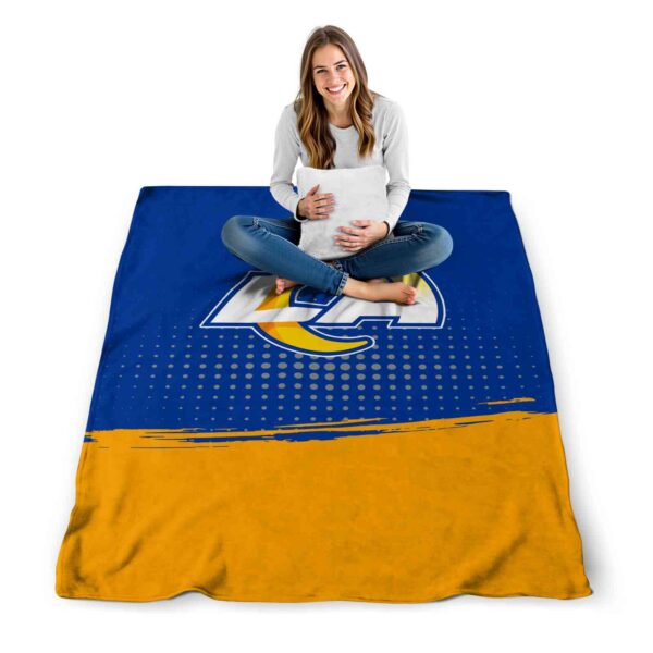 los angeles rams gradient dots blue blanket high quality