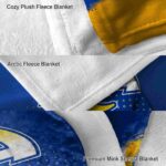 los angeles rams gradient dots blue blanket premium grade