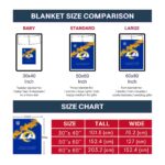los angeles rams grunge texture blue blanket best selling
