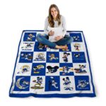 los angeles rams mickey minnie blue white blanket high quality