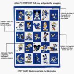 los angeles rams mickey minnie blue white blanket new arrival