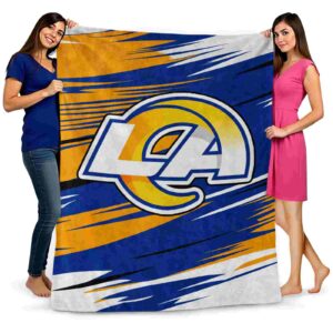 los angeles rams paint streaks blue white blanket fashion forward