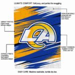 los angeles rams paint streaks blue white blanket new arrival
