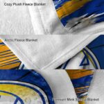 los angeles rams paint streaks blue white blanket premium grade