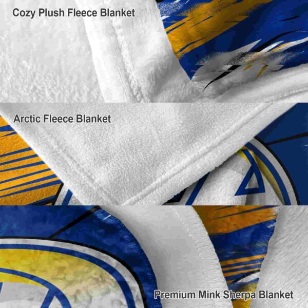 los angeles rams paint streaks blue white blanket premium grade