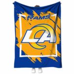 los angeles rams splatter effect blue blanket best selling