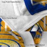 los angeles rams splatter effect blue blanket best selling