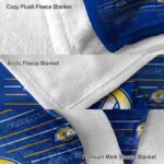 los angeles rams striped pattern blue blanket best selling