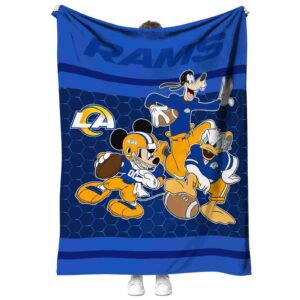 los angeles rams three musketeers blue blanket best selling