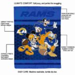 los angeles rams three musketeers blue blanket best selling