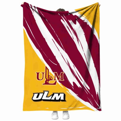 louisiana monroe warhawks brushstrokes red white blanket best selling