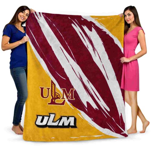 louisiana monroe warhawks brushstrokes red white blanket fashion forward