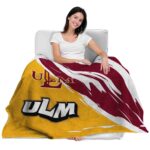 louisiana monroe warhawks brushstrokes red white blanket latest model