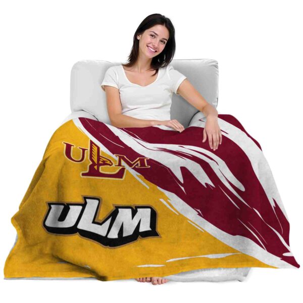 louisiana monroe warhawks brushstrokes red white blanket latest model