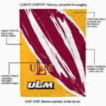 louisiana monroe warhawks brushstrokes red white blanket new arrival