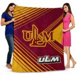 louisiana monroe warhawks diagonal stripes red blanket best selling