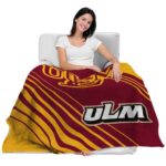 louisiana monroe warhawks diagonal stripes red blanket best selling