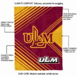 louisiana monroe warhawks diagonal stripes red blanket best selling