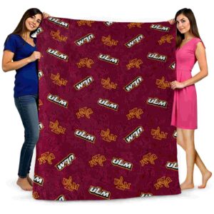 louisiana monroe warhawks diehard fans red blanket fashion forward