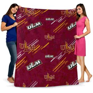louisiana monroe warhawks fan spirit red blanket fashion forward