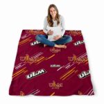louisiana monroe warhawks fan spirit red blanket best selling