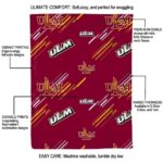 louisiana monroe warhawks fan spirit red blanket best selling