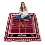 louisiana monroe warhawks football field red blanket best selling