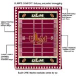 louisiana monroe warhawks football field red blanket best selling
