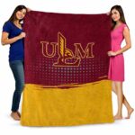 louisiana monroe warhawks gradient dots red blanket fashion forward