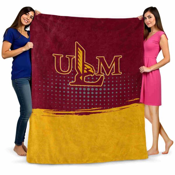 louisiana monroe warhawks gradient dots red blanket fashion forward