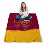 louisiana monroe warhawks gradient dots red blanket high quality