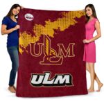 louisiana monroe warhawks grunge texture red blanket best selling
