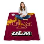 louisiana monroe warhawks grunge texture red blanket best selling