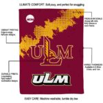louisiana monroe warhawks grunge texture red blanket best selling