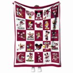 louisiana monroe warhawks mickey minnie red white blanket best selling