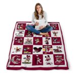 louisiana monroe warhawks mickey minnie red white blanket high quality