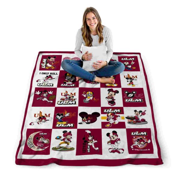 louisiana monroe warhawks mickey minnie red white blanket high quality