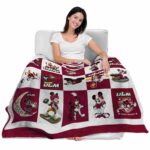louisiana monroe warhawks mickey minnie red white blanket latest model
