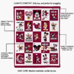 louisiana monroe warhawks mickey minnie red white blanket new arrival
