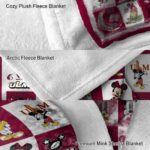 louisiana monroe warhawks mickey minnie red white blanket premium grade
