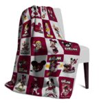 louisiana monroe warhawks mickey minnie red white blanket top rated