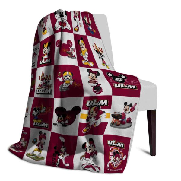 louisiana monroe warhawks mickey minnie red white blanket top rated