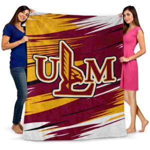 louisiana monroe warhawks paint streaks red white blanket fashion forward