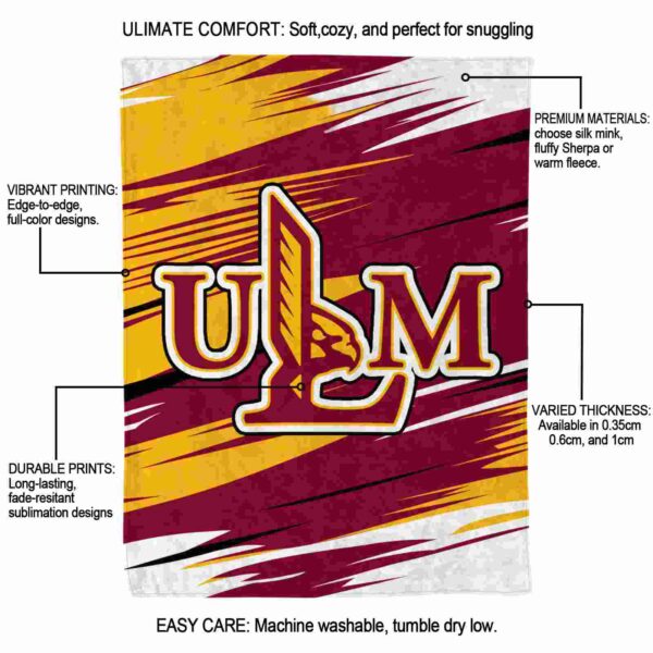 louisiana monroe warhawks paint streaks red white blanket new arrival