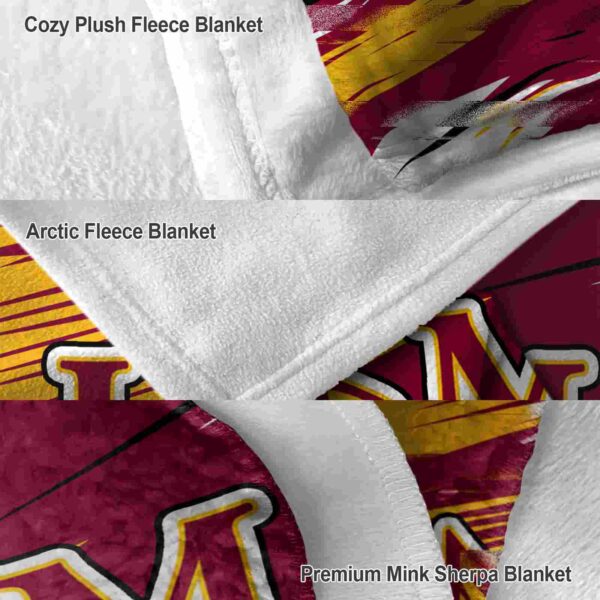 louisiana monroe warhawks paint streaks red white blanket premium grade